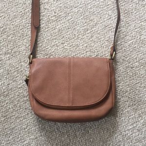 brown leather crossbody purse from target